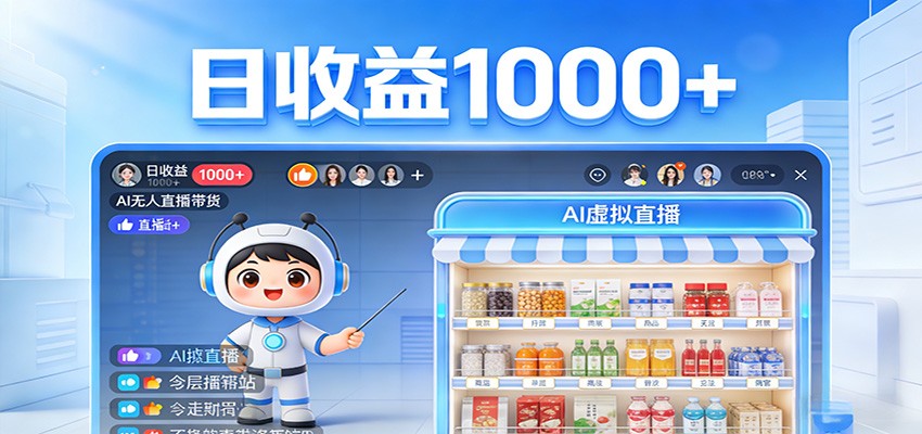 不用露脸不用说话，24小时自动卖货赚钱，全天自动直播，收益看得见-朽念云创