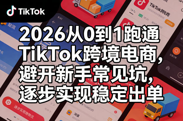 2026从0到1跑通TikTok跨境电商，避开新手常见坑，逐步实现稳定出单-朽念云创