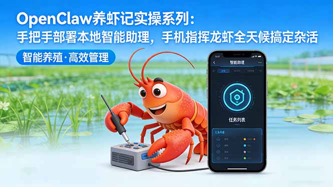 OpenClaw养虾记实操系列-更新：手把手部署本地智能助理，手机指挥龙虾全天候搞定杂活-朽念云创