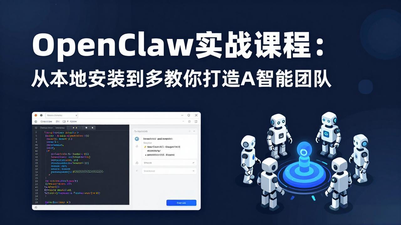 OpenClaw实战课程：从本地安装到多Agent协同，手把手教你打造AI智能团队-朽念云创