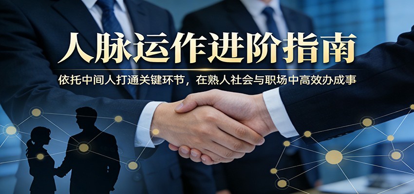 付费文章：人脉运作进阶指南，依托中间人打通关键环节，在熟人社会与职场中高效办成事-朽念云创