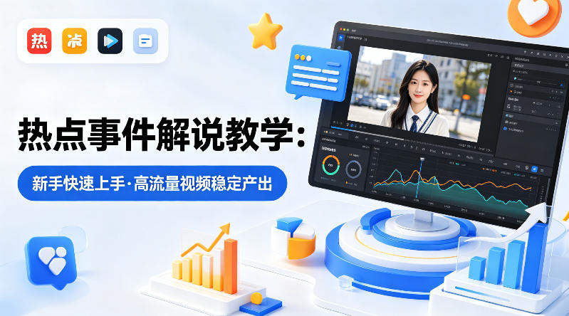 某大V的热点事件解说教学，新手也能快速上手，稳定产出高流量解说视频-朽念云创