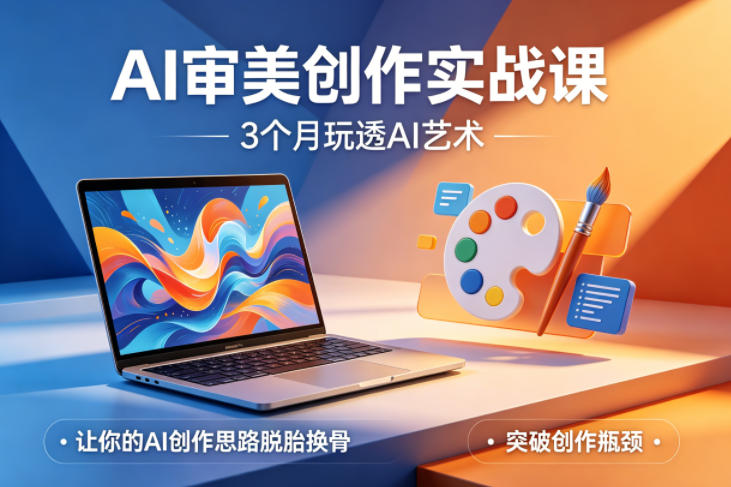 AI审美创作实战课，3个月玩透AI艺术，让你的AI创作思路脱胎换骨，突破创作瓶颈-朽念云创