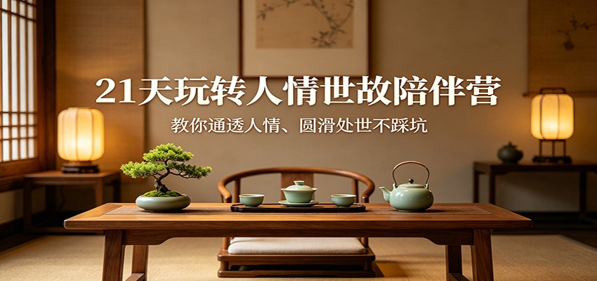 21天玩转人情世故陪伴营：教你通透人情、圆滑处世不踩坑-朽念云创