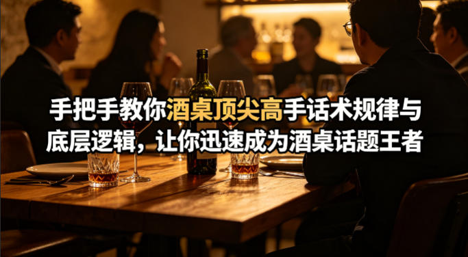 付费文章：手把手教你酒桌顶尖高手话术规律与底层逻辑，让你迅速成为酒桌话题王者(二十年全网独家经验分享)-朽念云创