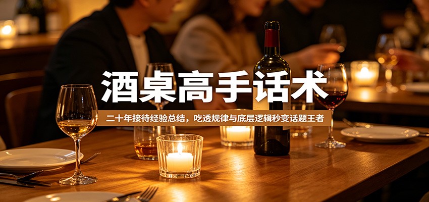 酒桌高手话术：二十年接待经验总结，吃透规律与底层逻辑秒变话题王者-朽念云创