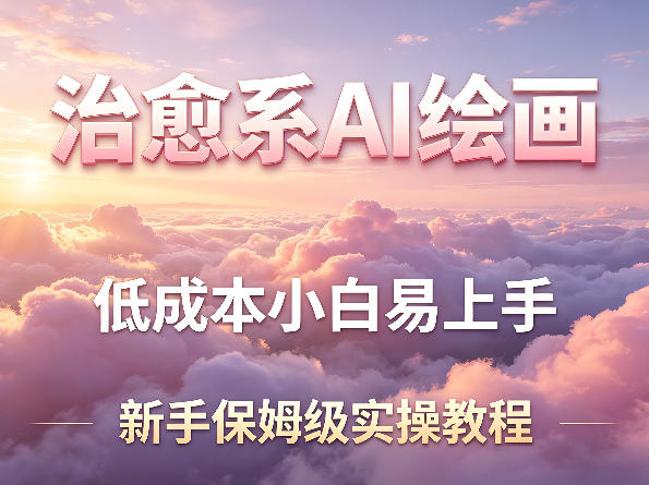 治愈系AI绘画提示词项目，低成本小白易上手，每天10分钟，新手保姆级实操教程-朽念云创