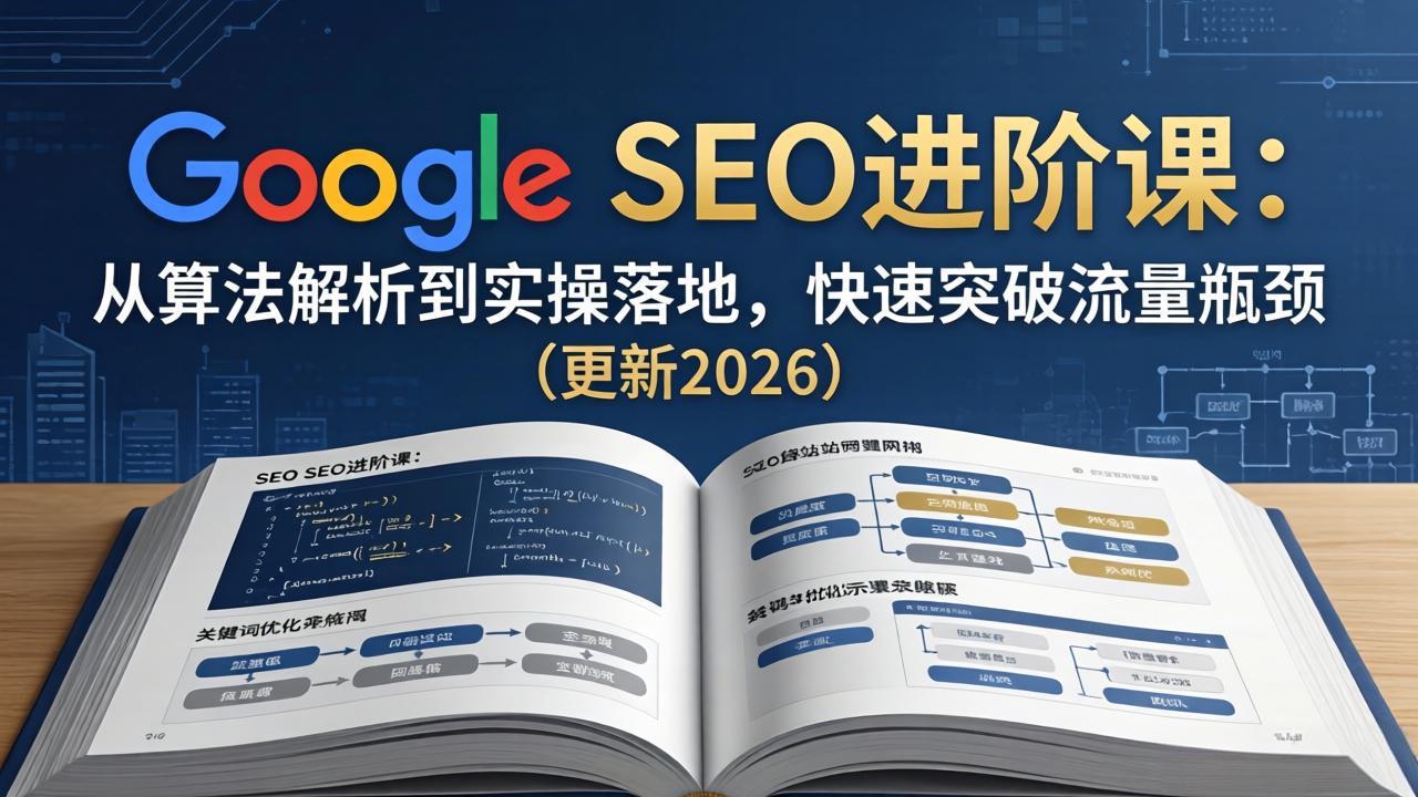 Google SEO进阶课：从算法解析到实操落地，快速突破流量瓶颈(更新2026-朽念云创