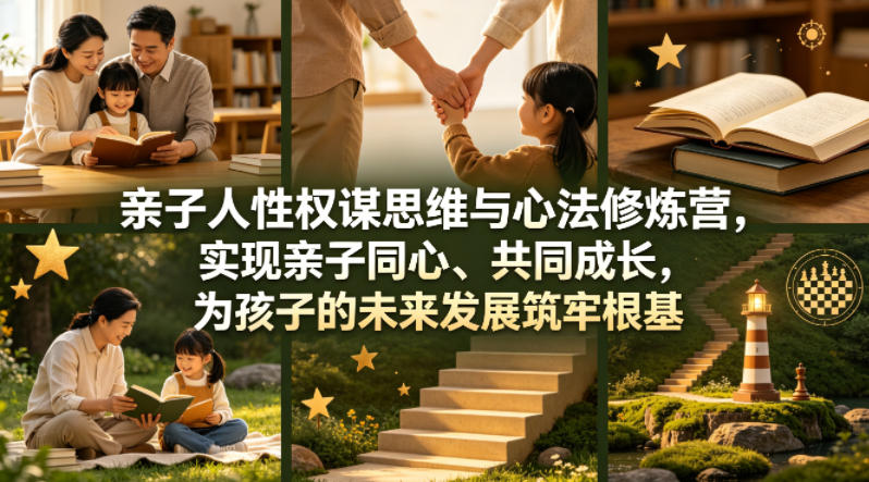 亲子人性权谋思维与心法修炼营，实现亲子同心、共同成长，为孩子的未来发展筑牢根基【音频】-朽念云创