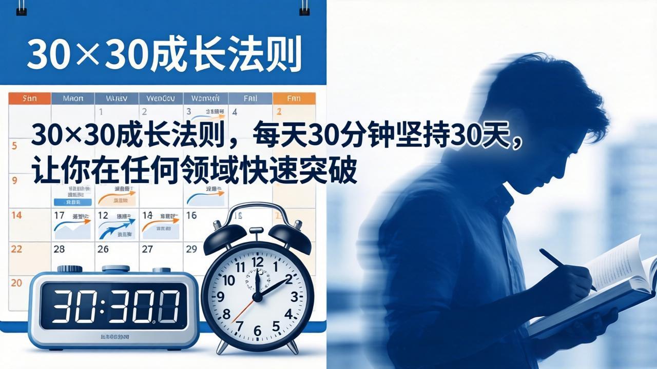 付费文章：30×30成长法则，每天30分钟坚持30天，让你在任何领域快速突破-朽念云创