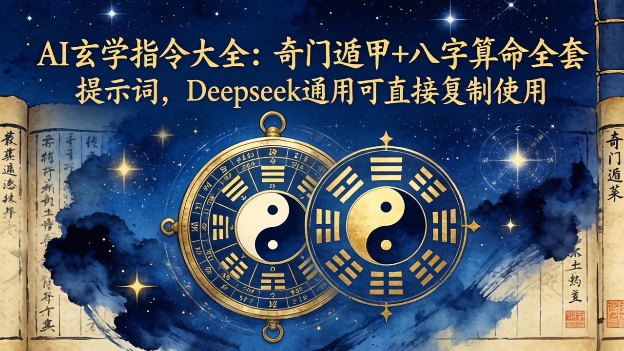 AI玄学指令大全：奇门遁甲+八字算命全套提示词，Deepseek通用可直接复制使用-朽念云创
