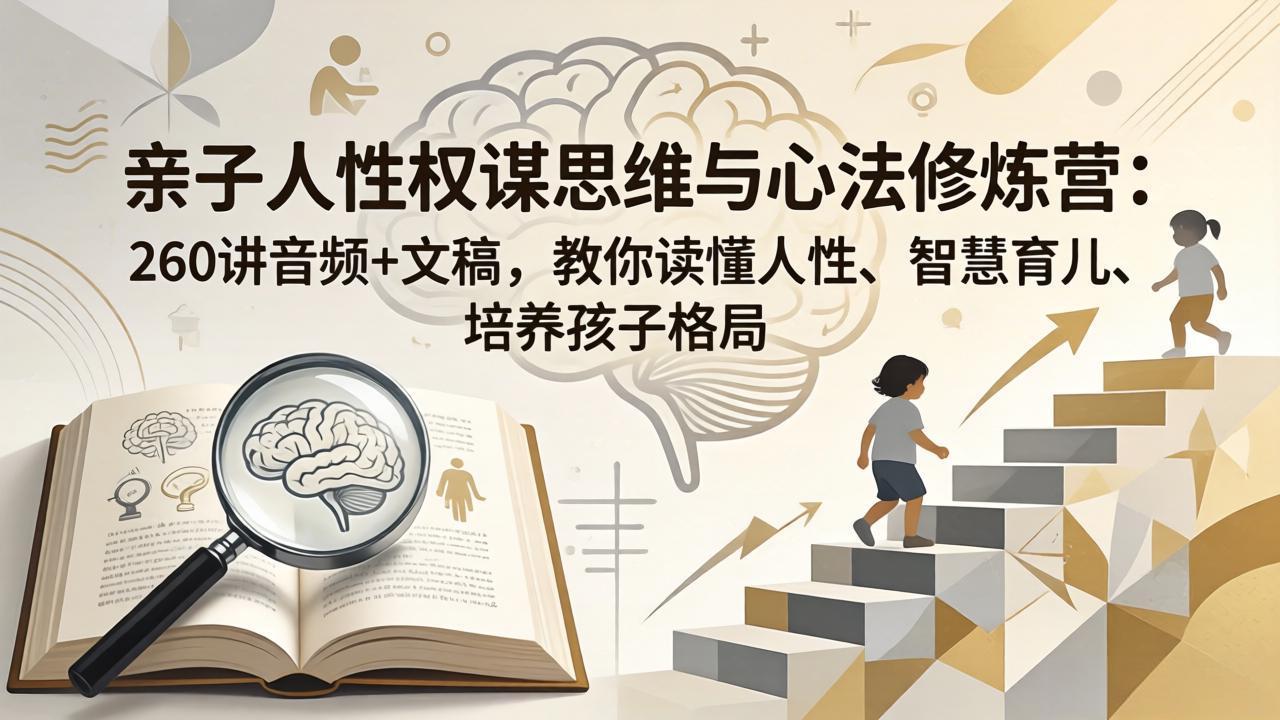 亲子人性权谋思维与心法修炼营：260讲音频+文稿，教你读懂人性、智慧育儿、培养孩子格局-朽念云创