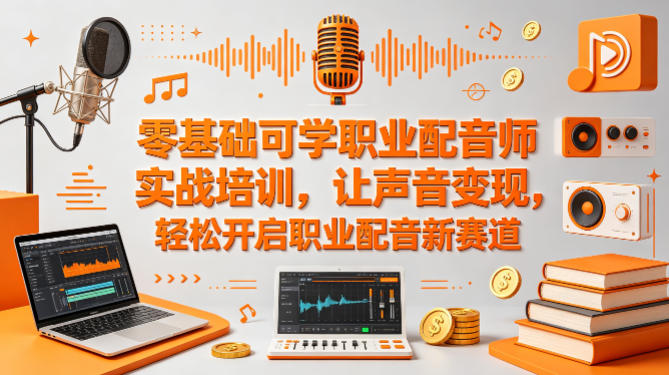 零基础可学职业配音师实战培训，让声音变现，轻松开启职业配音新赛道-朽念云创