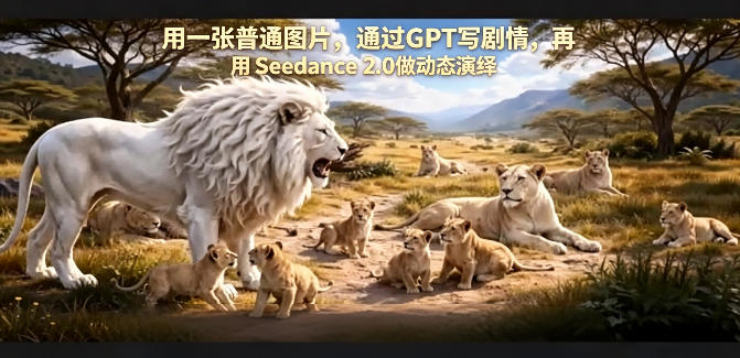 用一张普通图片，通过GPT写剧情，再用Seedance 2.0做动态演绎，居然能生成迪士尼风格搞笑动画-朽念云创