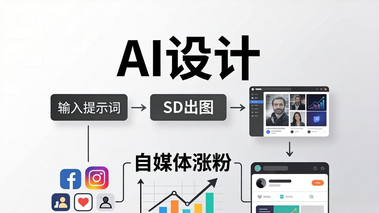 人人都是AI设计师：SD出图+自媒体涨粉一站教学，告别图文素材焦虑，AI设计让你轻松避开内卷-朽念云创