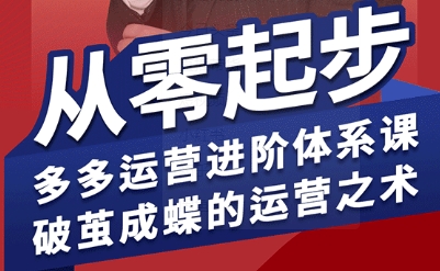 拼多多运营进阶系统课，从零起步，多多运营进阶体系课，破茧成蝶的运营之术(更新26年4月)-朽念云创