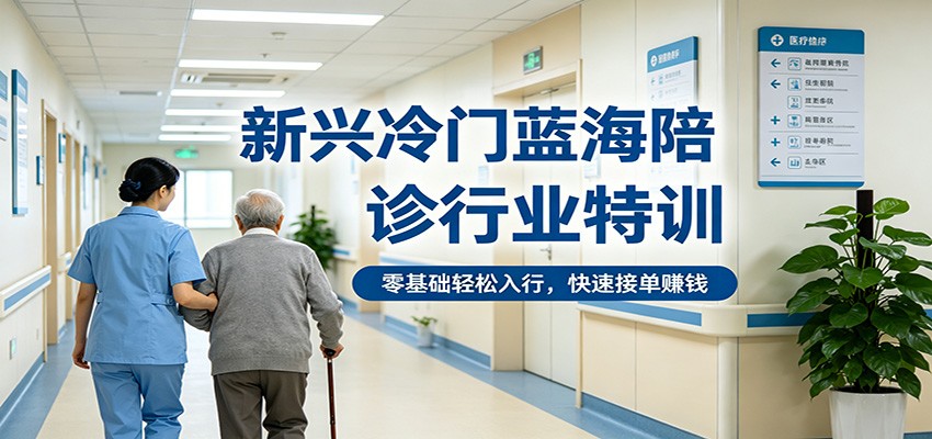 新兴冷门蓝海陪诊行业特训，零基础轻松入行，快速接单赚钱-朽念云创