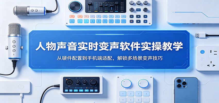人物声音实时变声软件实操教学：从硬件配置到手机端适配，解锁多场景变声技巧-朽念云创