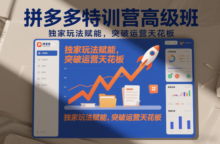 拼多多特训营高阶班，独家玩法赋能，突破运营天花板(更新26年4月24日)-朽念云创