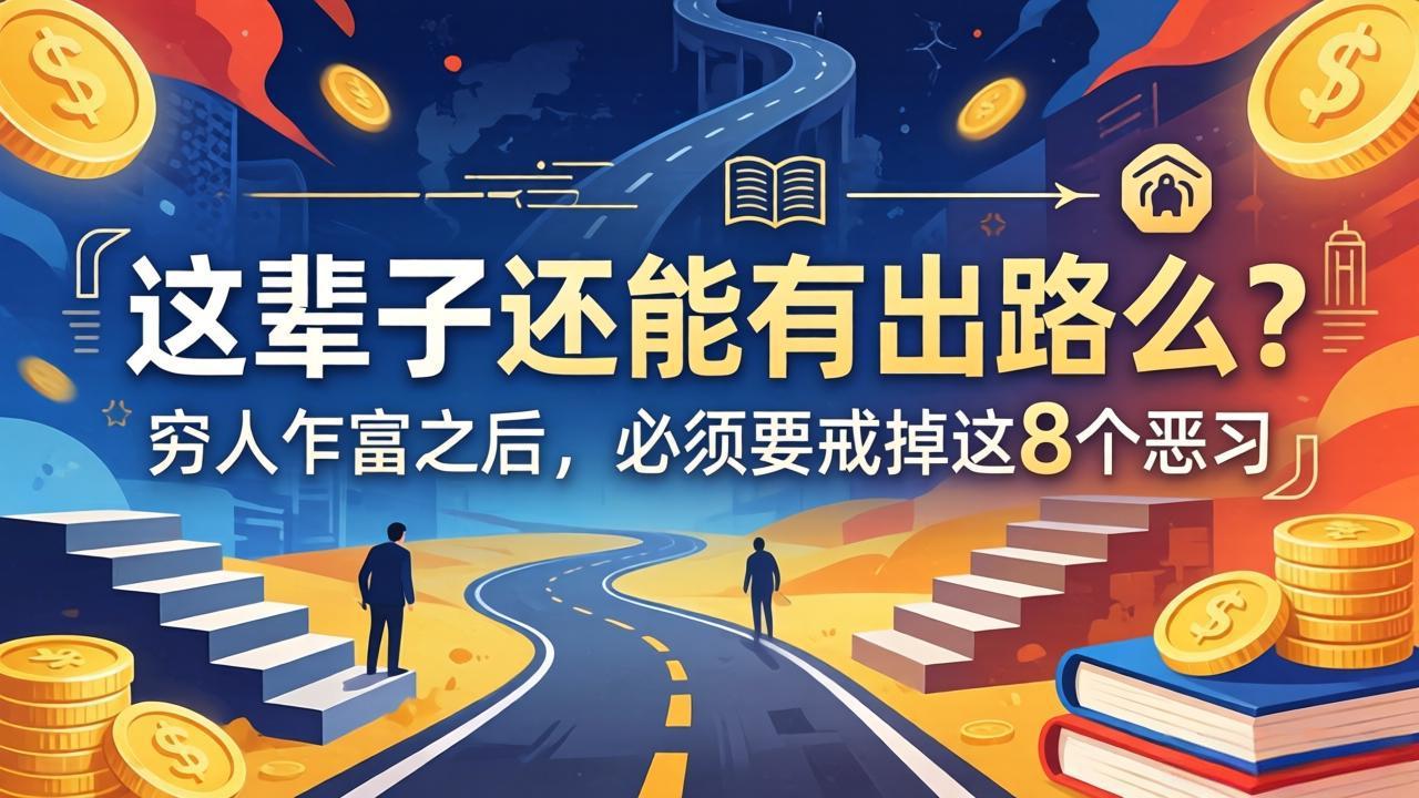 关于人生两篇付费文章【这辈子还能有出路么？】【穷人乍富之后，必须要戒掉这8个恶习】-朽念云创