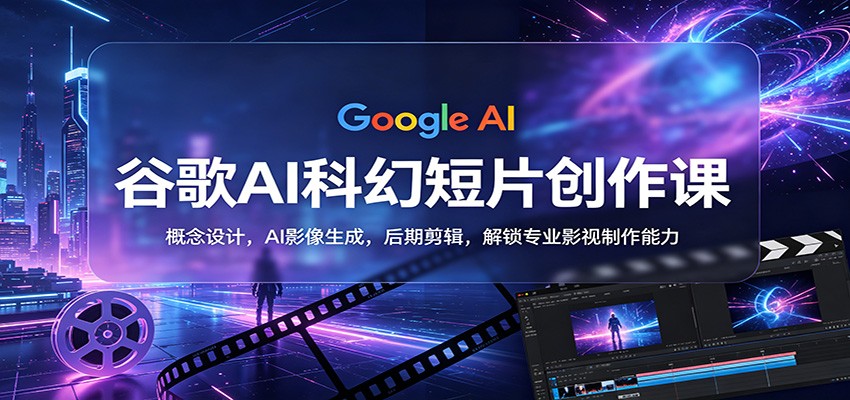 谷歌AI科幻短片创作课：概念设计，AI影像生成，后期剪辑，解锁专业影视制作能力-朽念云创
