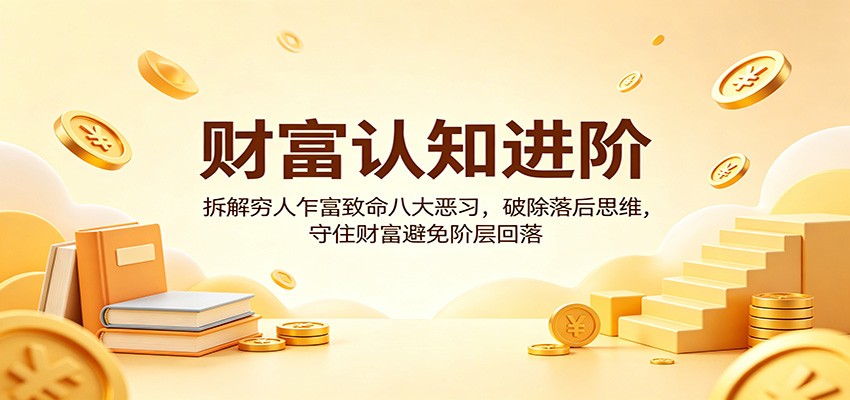 财富认知进阶：拆解穷人乍富致命八大恶习，破除落后思维，守住财富避免阶层回落-朽念云创
