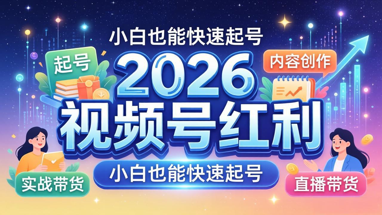 2026视频号红利实战营，大佬亲授起号、内容、直播、IP、投流、私域、矩阵全套落地打法-朽念云创