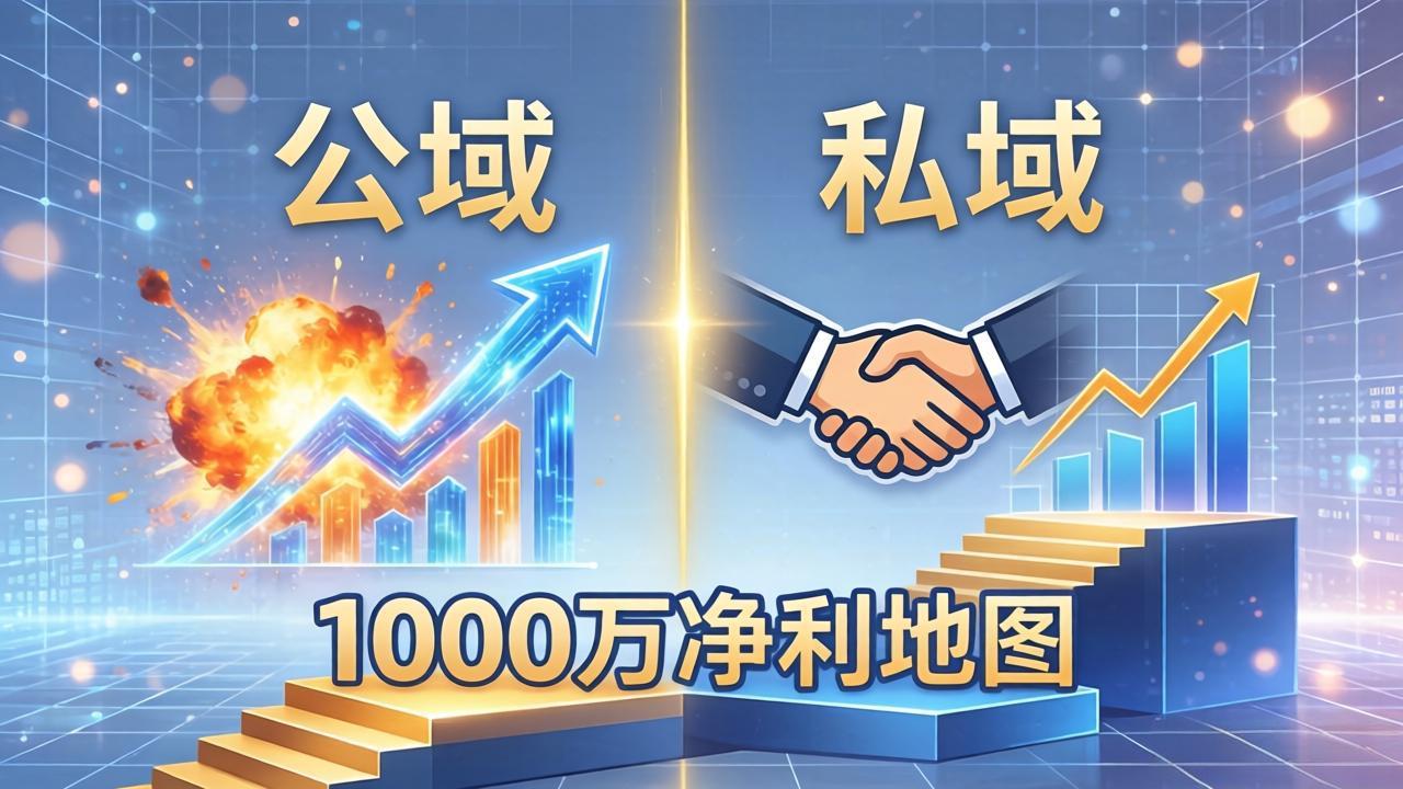 公域玩命出爆款，私域悄悄做成交：这套AI内训课，2026给你打通1000万净利的地图-朽念云创