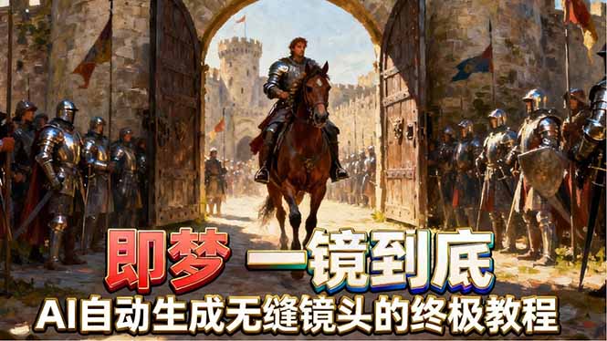 即梦AI一镜到底终极教程，智能补帧+运镜技巧，AI自动生成无缝丝滑长镜头高效出片-朽念云创