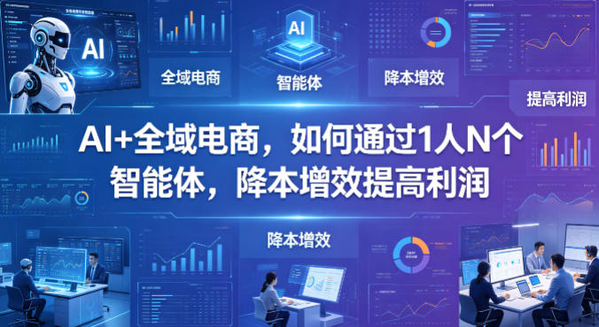AI+全域电商，如何通过1人N个智能体，降本增效提高利润-朽念云创