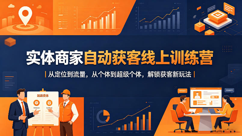 实体商家自动获客线上训练营｜从定位到流量，从个体到超级个体，解锁获客新玩法-朽念云创