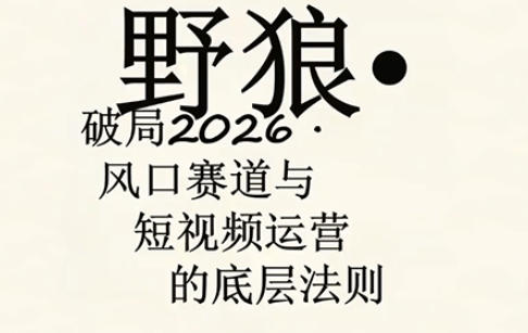 野狼团队·多平台实操运营课，覆盖AI口播、服装、好物、漫剪等热门玩法(更新4月29日)-朽念云创