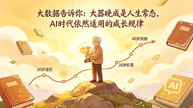 付费文章：大数据告诉你：大器晚成是人生常态，AI 时代依然适用的成长规律-朽念云创