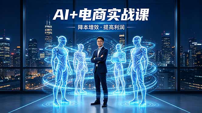 AI+电商实战课，1人+N个AI 智能体，把SOP变AI员工，实现降本增效提高利润-朽念云创