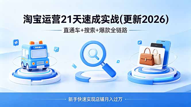 淘宝运营21天速成实战(更新4月-朽念云创