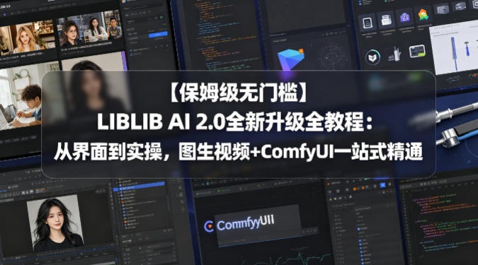 【保姆级无门槛】LIBLIB AI 2.0全新升级全教程：从界面到实操，图生视频+ComfyUI一站式精通-朽念云创