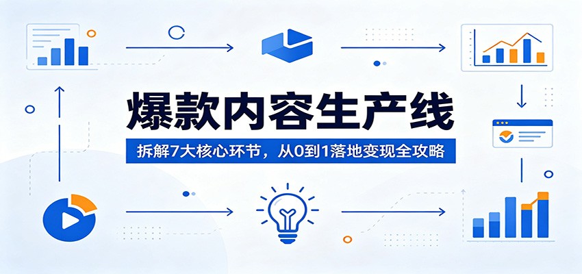 爆款内容生产线：拆解7大核心环节，从0到1落地变现全攻略-朽念云创