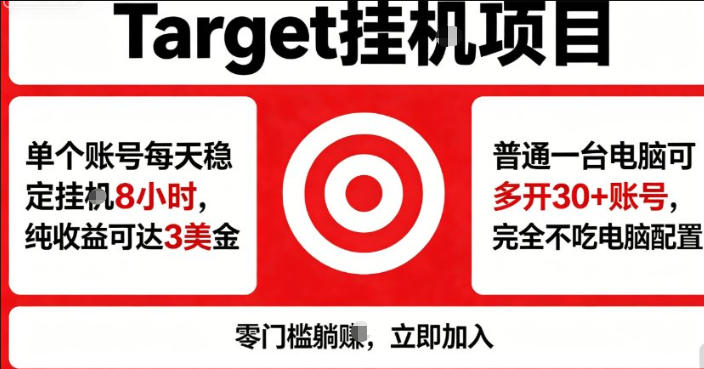 海外平台Target商品浏览曝光，24小时运行无需人工值守，日收益100美刀+电脑可多开【揭秘】-朽念云创