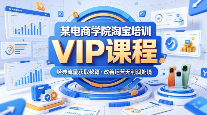 某电商学院淘宝培训VIP课程，各种经典有用的流量获取秘籍，改善运营产品没利润的处境(2026年5月)-朽念云创
