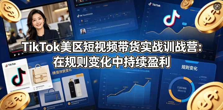 TikTok美区短视频带货实战训战营：在规则变化中持续盈利-朽念云创