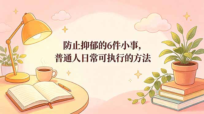 付费文章：防止抑郁的6件小事，普通人日常可执行的方法-朽念云创