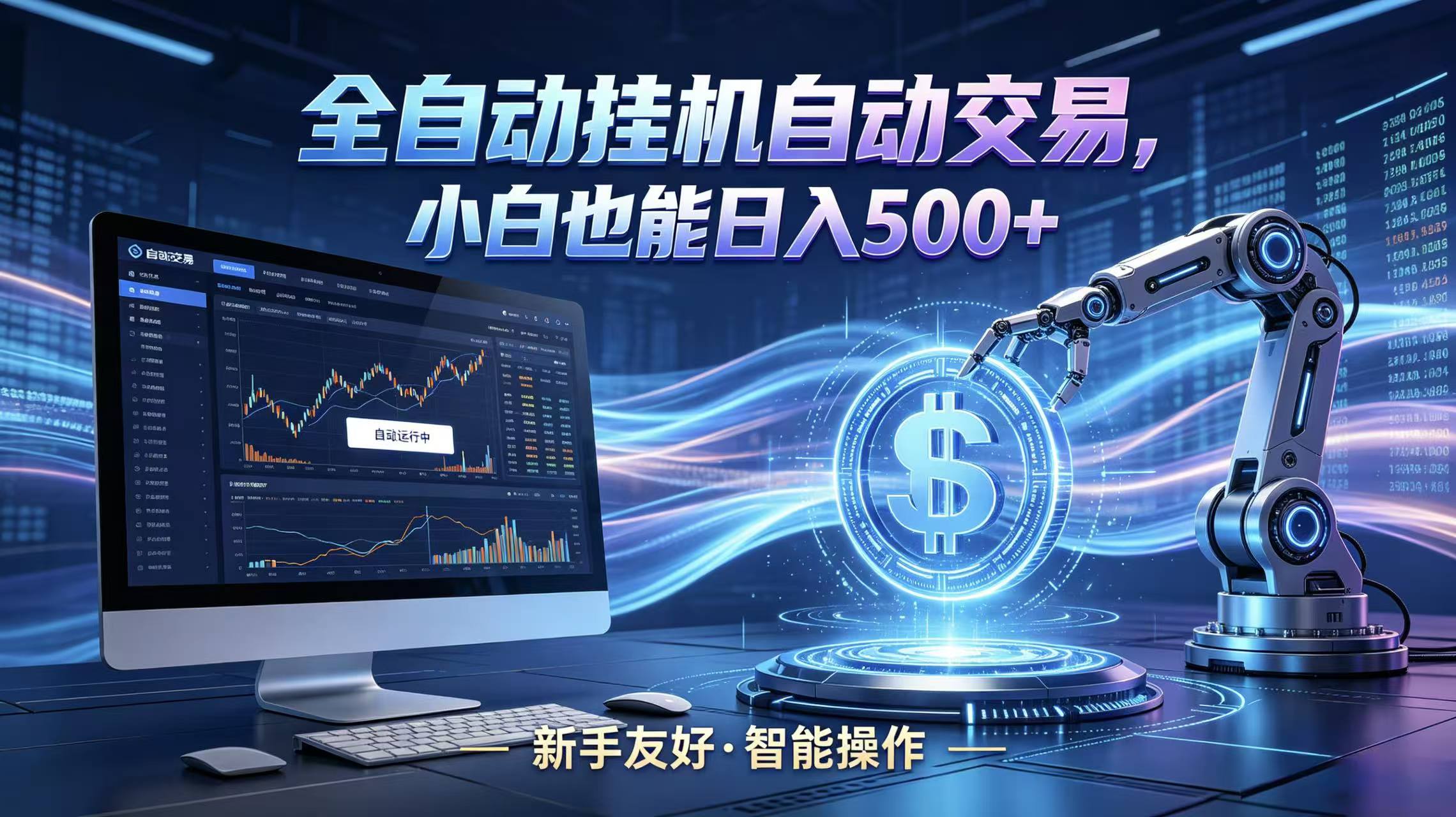 全新智能化交易助手，傻瓜式操作，小白也能快速上手，轻松实现日入500+-朽念云创