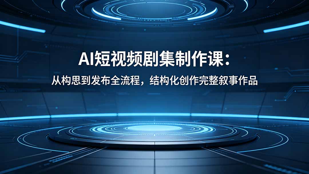 AI短视频剧集制作课：从构思到发布全流程，结构化创作完整叙事作品-朽念云创