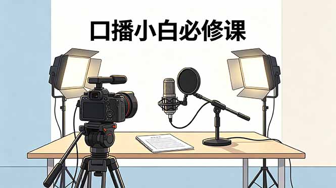 口播小白必修课：录像收音灯光设备+脚本撰写，搭专业级录制场景-朽念云创