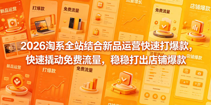 2026淘系全站结合新品运营快速打爆款，快速撬动免费流量，稳稳打出店铺爆款(更新5月12日)-朽念云创