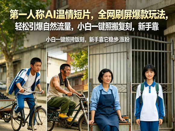 第一人称AI温情短片，全网刷屏爆款玩法，轻松引爆自然流量，小白一键照搬复刻，新手靠它稳步涨粉-朽念云创