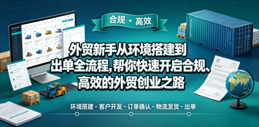 外贸新手从环境搭建到出单全流程，帮你快速开启合规、高效的外贸创业之路-朽念云创