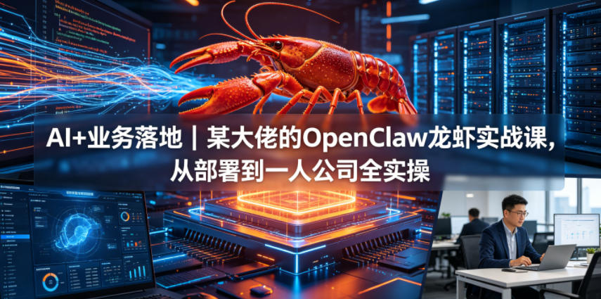 AI+业务落地｜某大佬的OpenClaw小龙虾实战课，从部署到一人公司全实操-朽念云创
