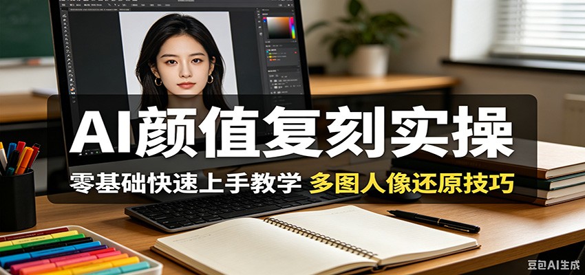 AI颜值复刻实操，零基础快速上手教学，多图人像还原技巧-朽念云创