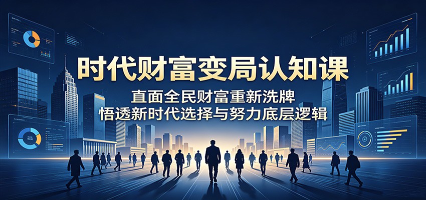 时代财富变局认知课：直面全民财富重新洗牌，悟透新时代选择与努力底层逻辑-朽念云创